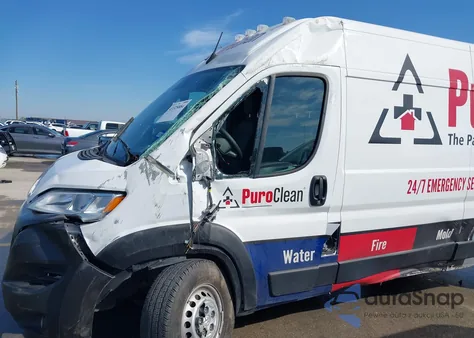 2024 Ram Promaster 2500 Tradesman High Roof 159 Wb W/Pass Seat from USA, damaged, VIN 3C6LRVDG6RE106892